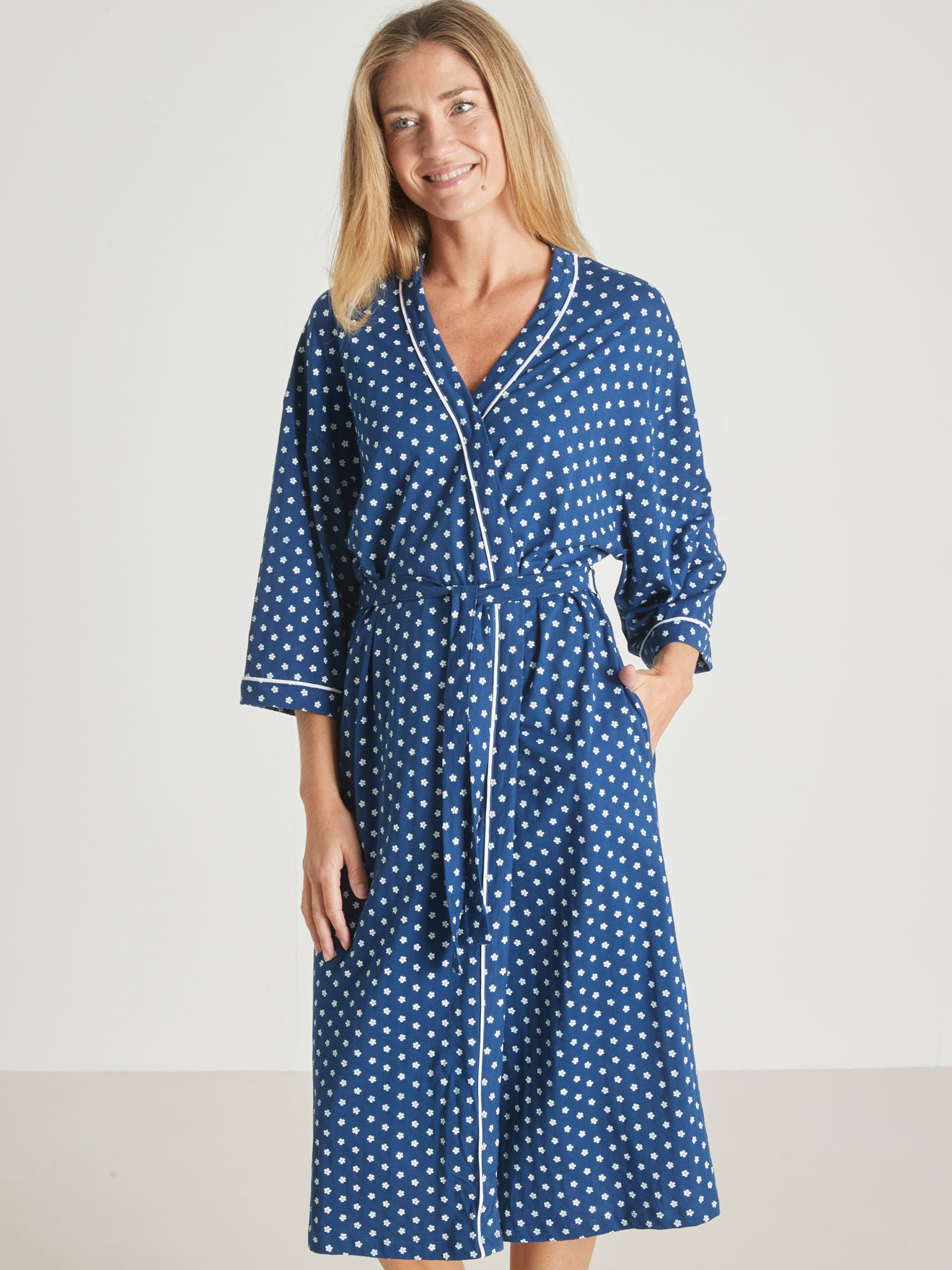 Peignoir kimono maille jersey pur coton