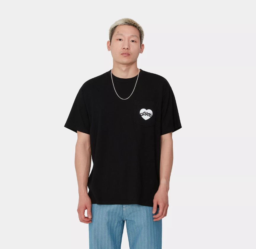 Carhartt WIP SS Amour Pocket T-Shirt White / Black
