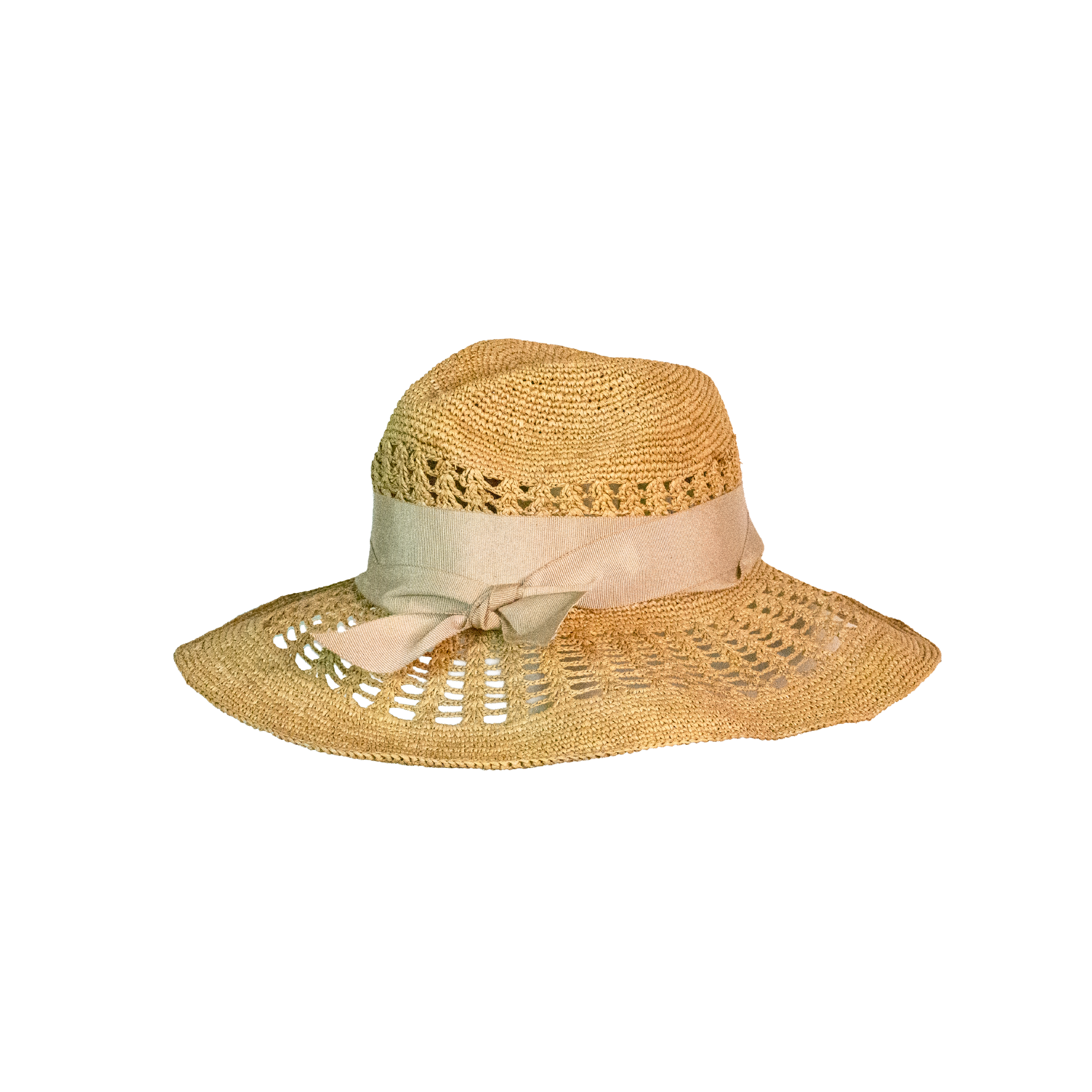 Chapeau Panama en crochet ajouré
