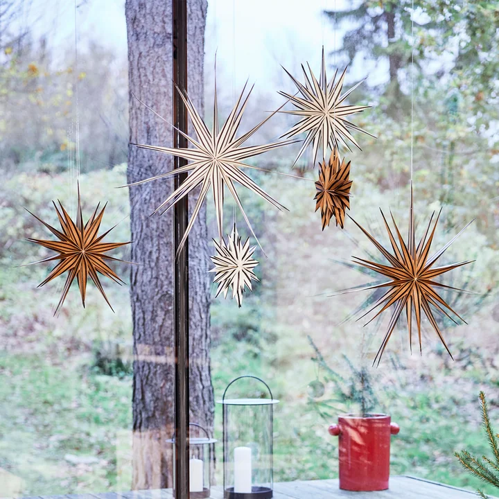 OYOY - Toppu Weihnachtsstern, Ø 40 cm, braun / schwarz