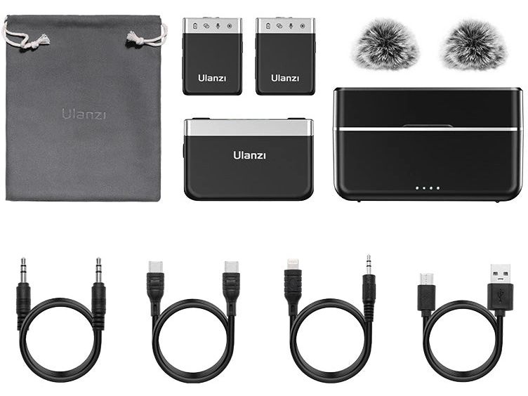Ulanzi Mikrofon U-Mic AM18 Drahtloses Lavalier Mikrofon System