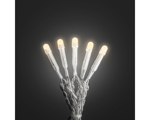 Micro LED-lichtsnoer, mat, Konstsmide, 3,43 m + 3 m aansluitdraad, 50 LED's, amberkleurige lichtkleur