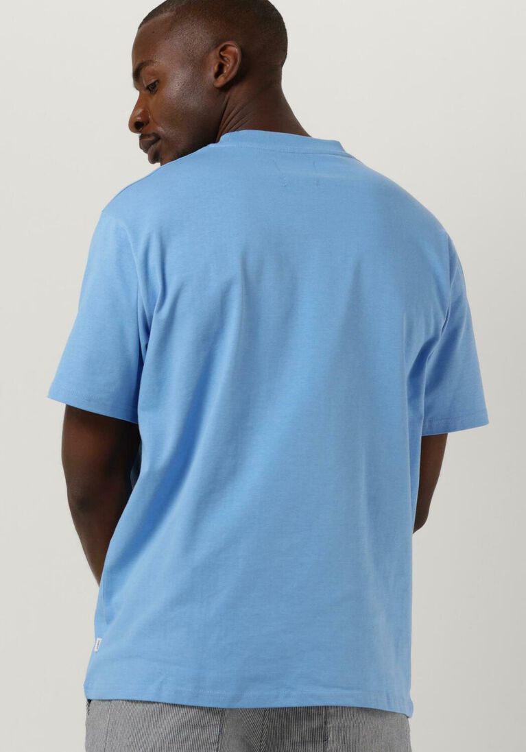 WOODBIRD lichtblauwe woodbird t-shirt wbbaine base tee