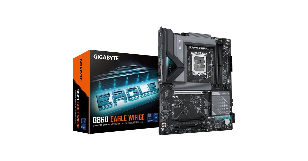 GIGABYTEB860 EAGLE WIFI6E socket 1851 moederbord  (RAID, 2.5Gb-LAN, Wi-Fi 6E, BT, Sound, ATX)