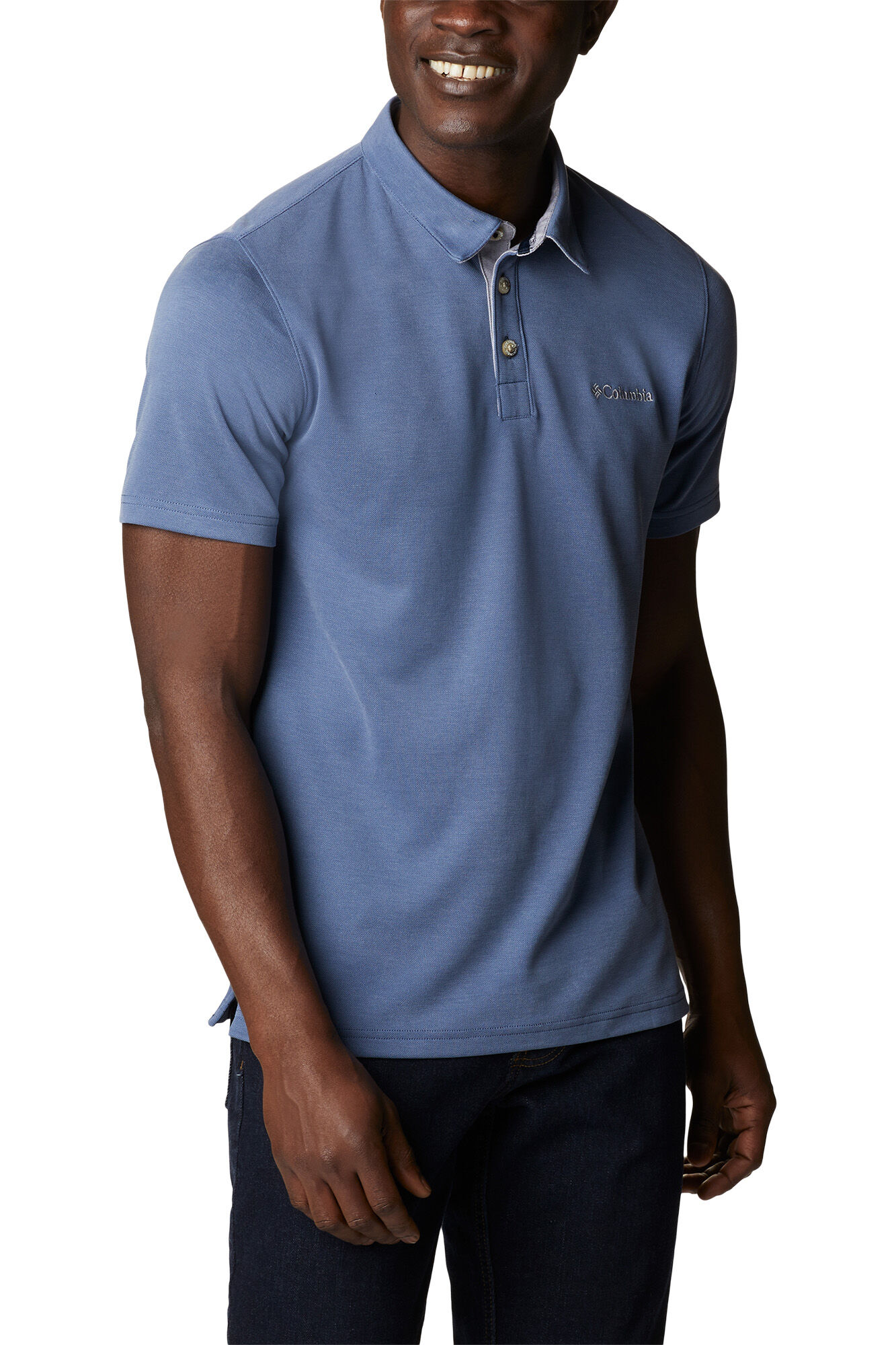 Camisa Polo Masculina Columbia Nelson Point™ - Azul