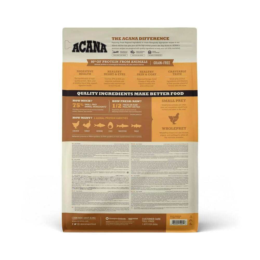 Acana Wild Prairie Cat - Kattenvoer - 1.8 Kilogram - kip