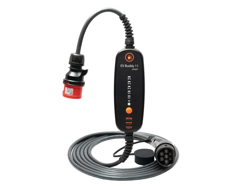 EV Buddy Mobiler Lader EV Buddy Smart – 11 kW 10 m Typ 2 Intelligentes, mobiles Ladegerät mit CEE16-5 Stecker und App-Steuerung