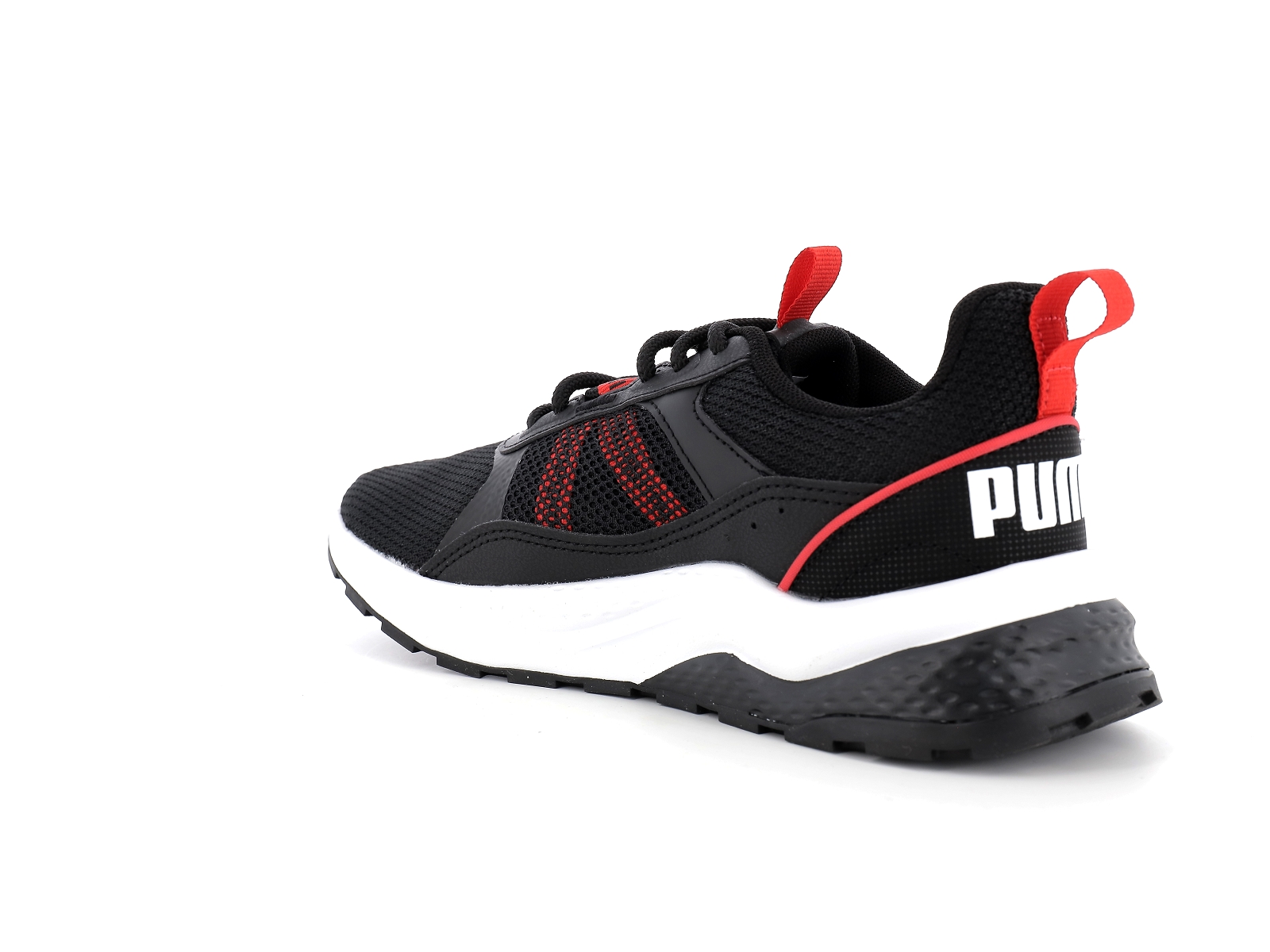 Puma-390841 Matières combinées Noir Rouge