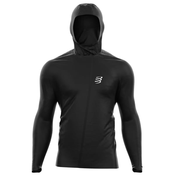 Veste running COMPRESSPORT HURRICANE WATERPROOF 10/10 JACKET BLACK