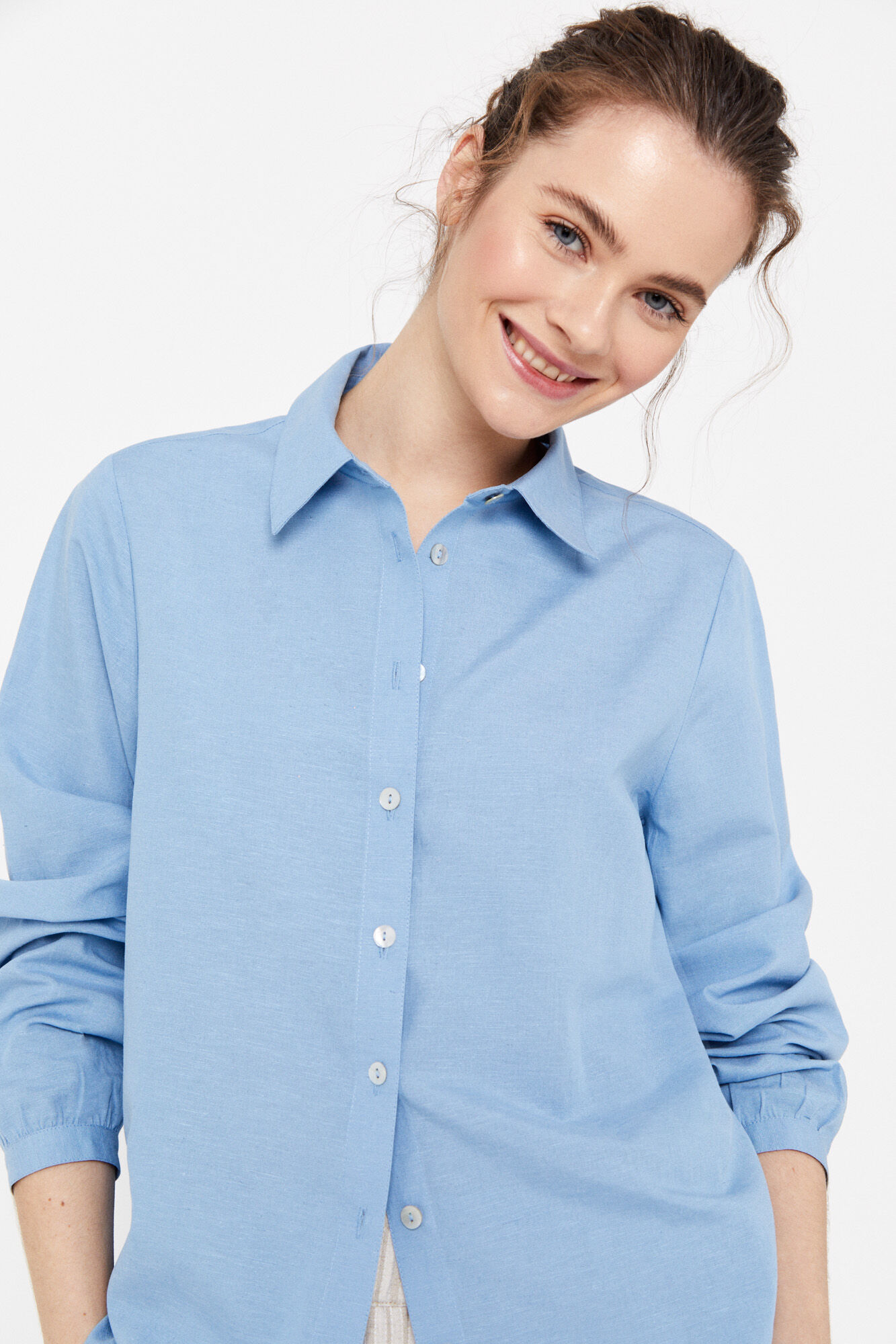 Camisa de linho - Azul
