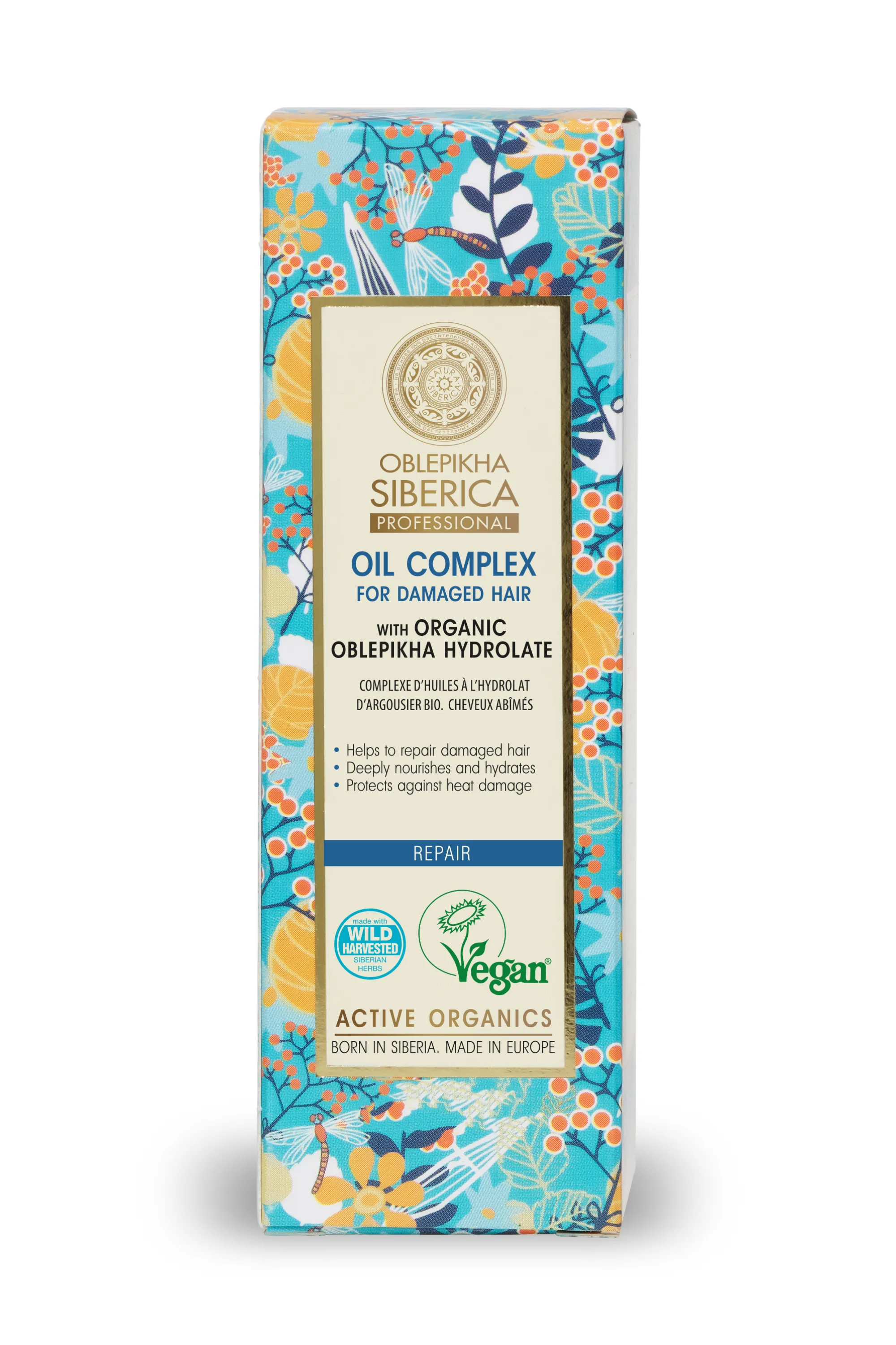 Natura Siberica Complexe d’huiles d’Argousier cheveux abîmés-50 ml