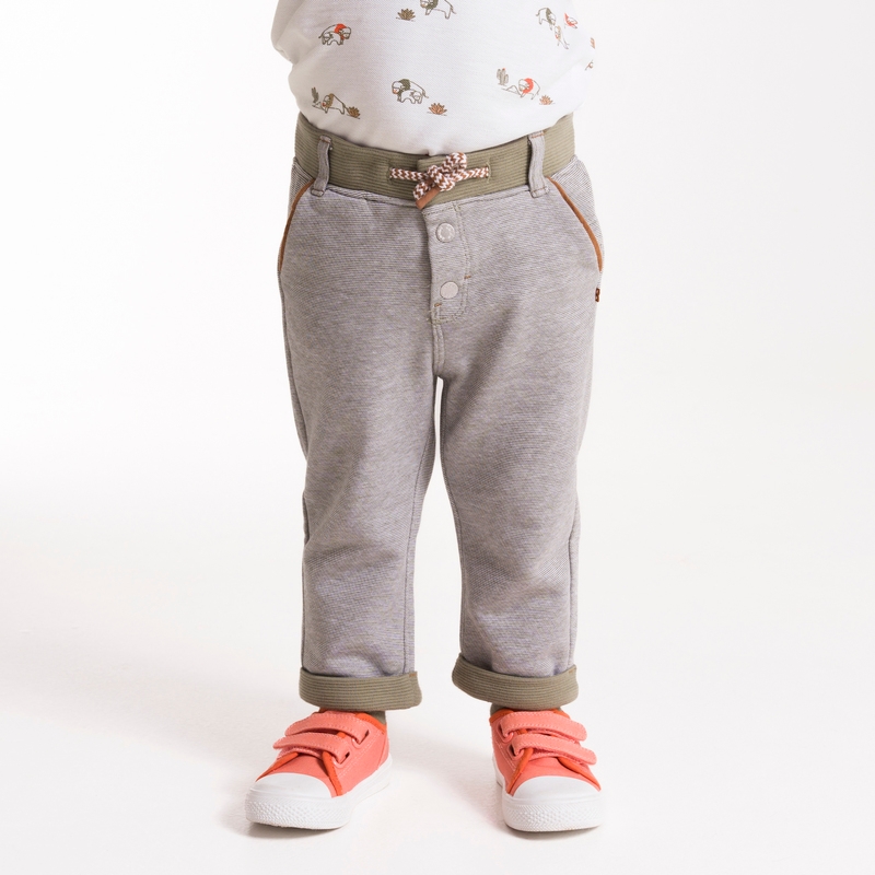 Polo maille piquée bisons blanc bébé garçon