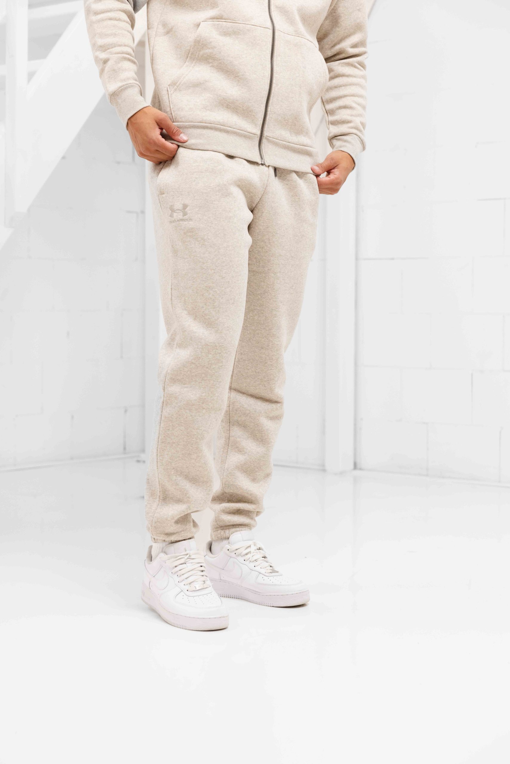 Under Armour Icon Fleece Trainingsbroek Heren Beige