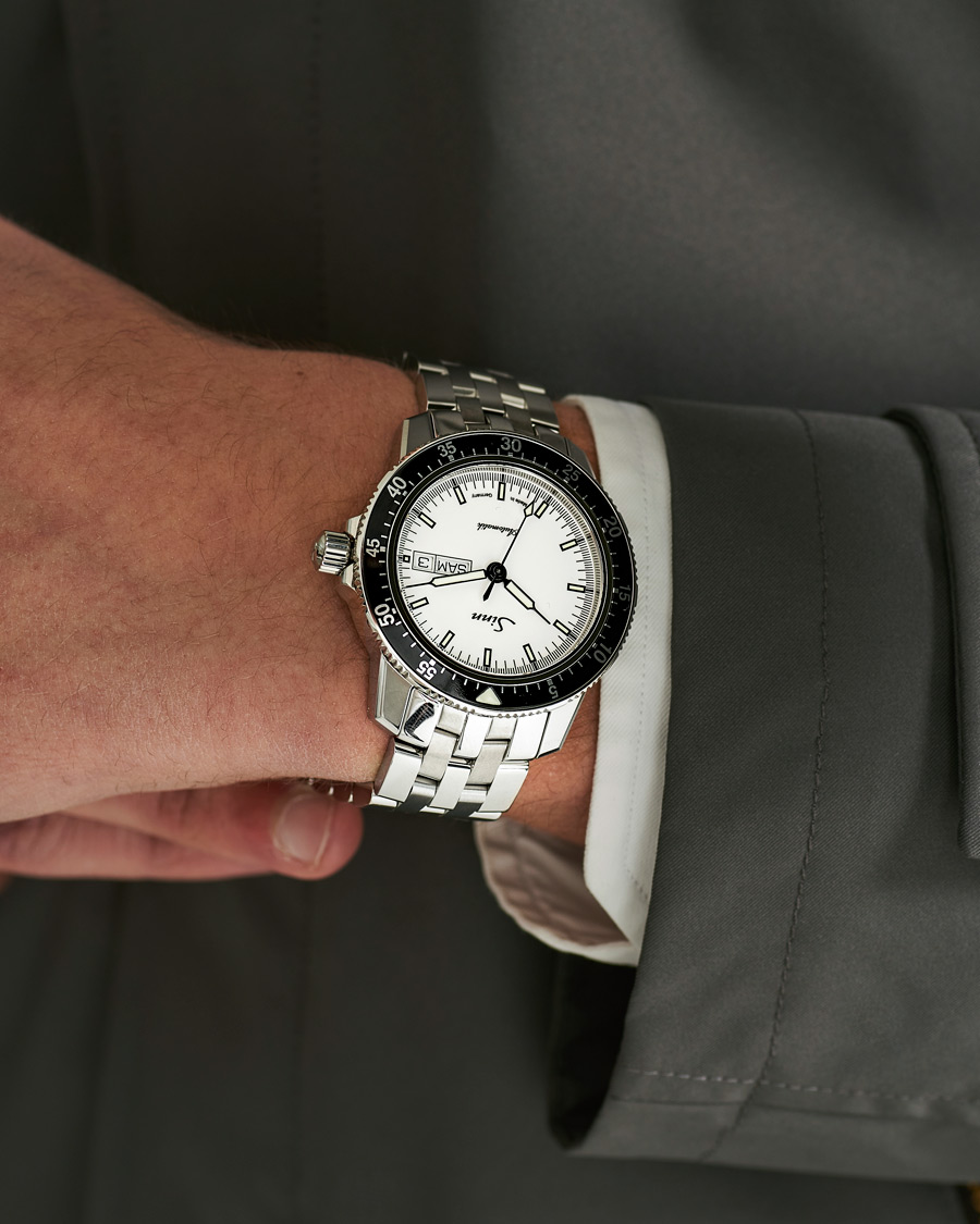 Sinn 104 I W Pilot Watch 41mm Steel Link White