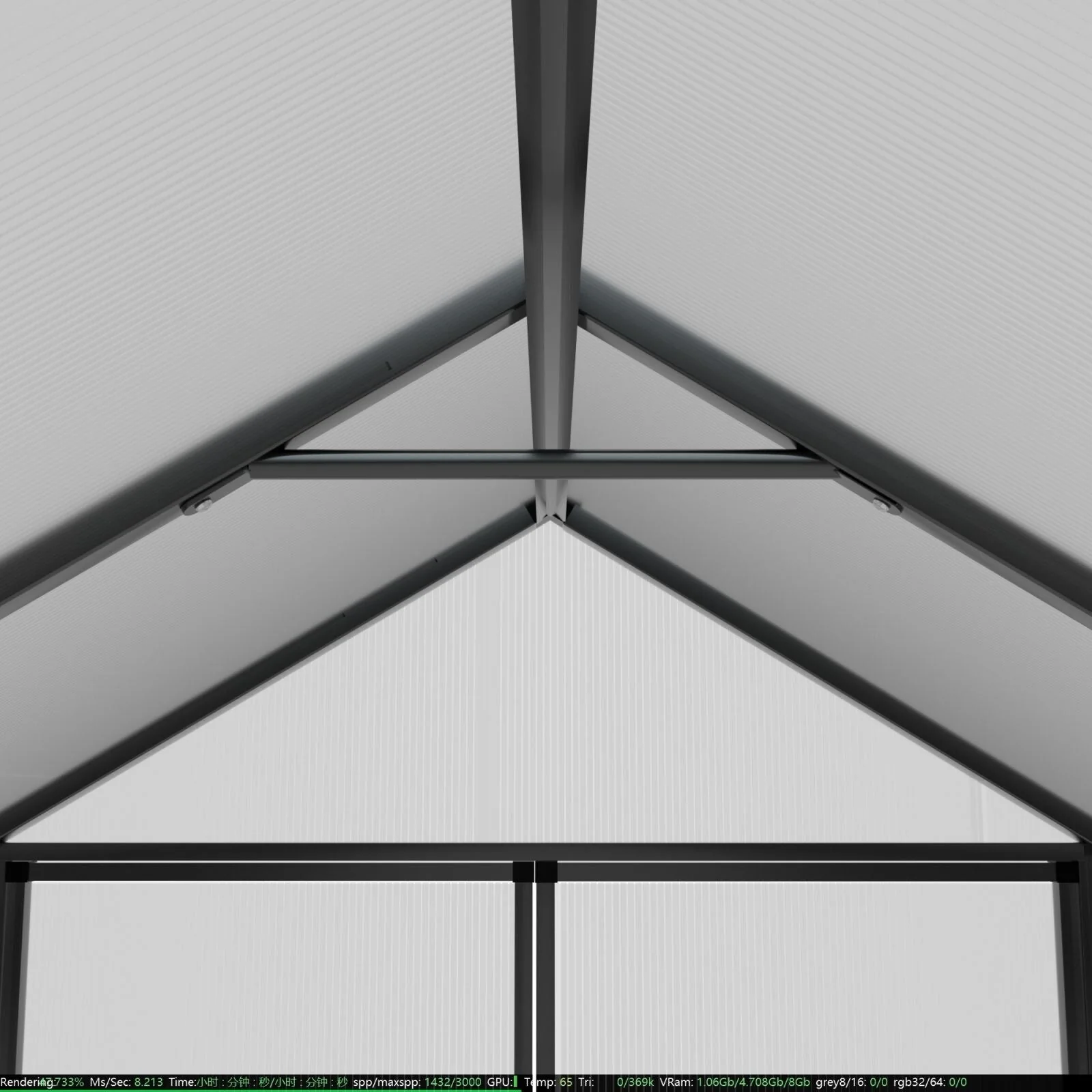 VEIKOUS Aluminum Walk-In Garden Greenhouse Kit with Adjustable Roof Vent and Lockable Door Grey