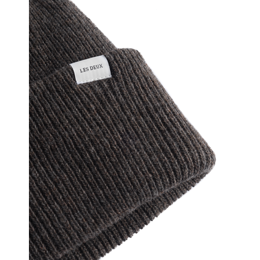 Les Deux Wayne Wool Beanie, Mountain Grey Melange, One size