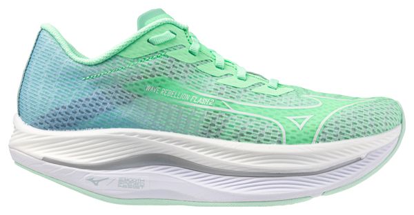 Chaussures Running Mizuno Wave Rebellion Flash 2 Vert Femme