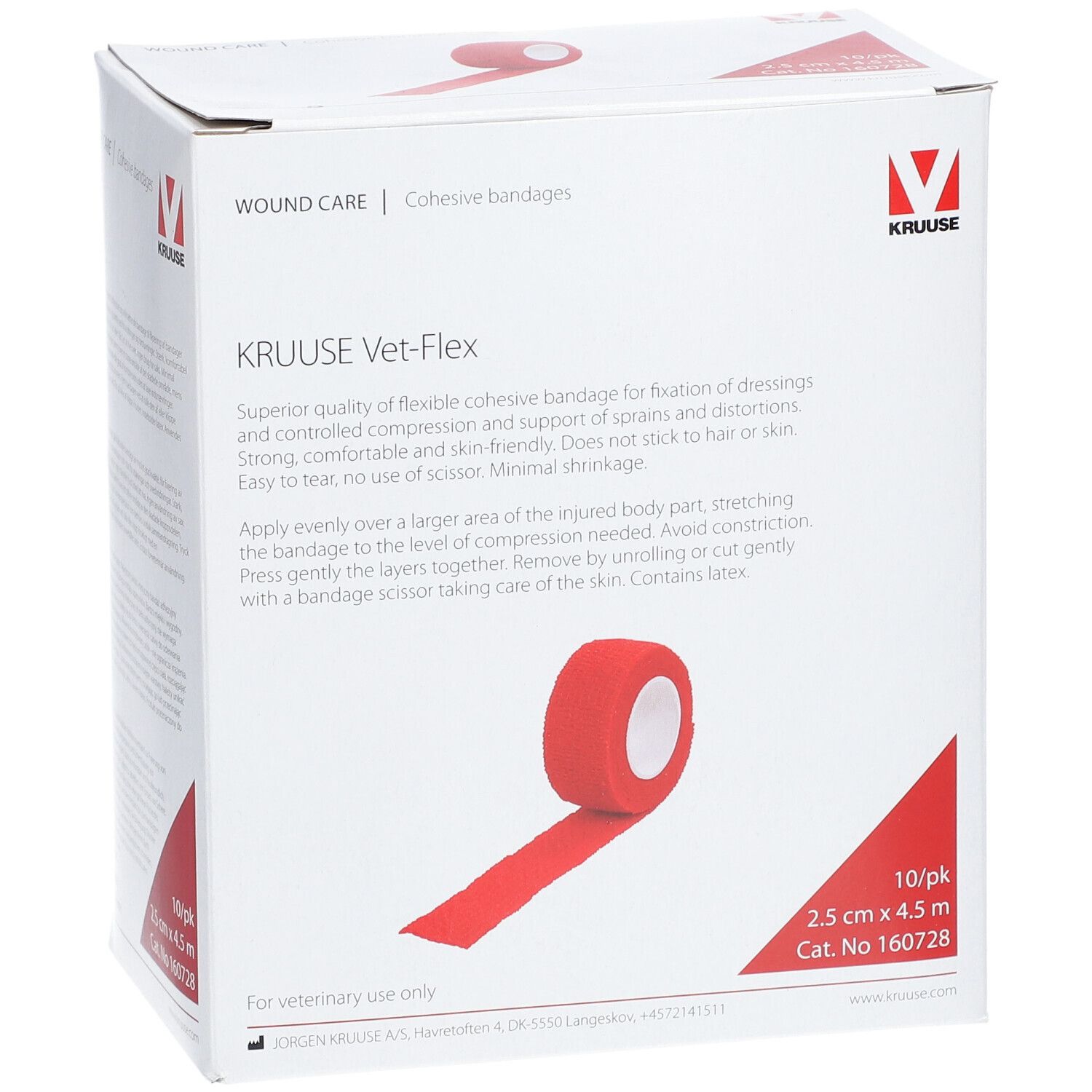 KRUUSE Vet-Flex rot 2,5 cmx4,5 m