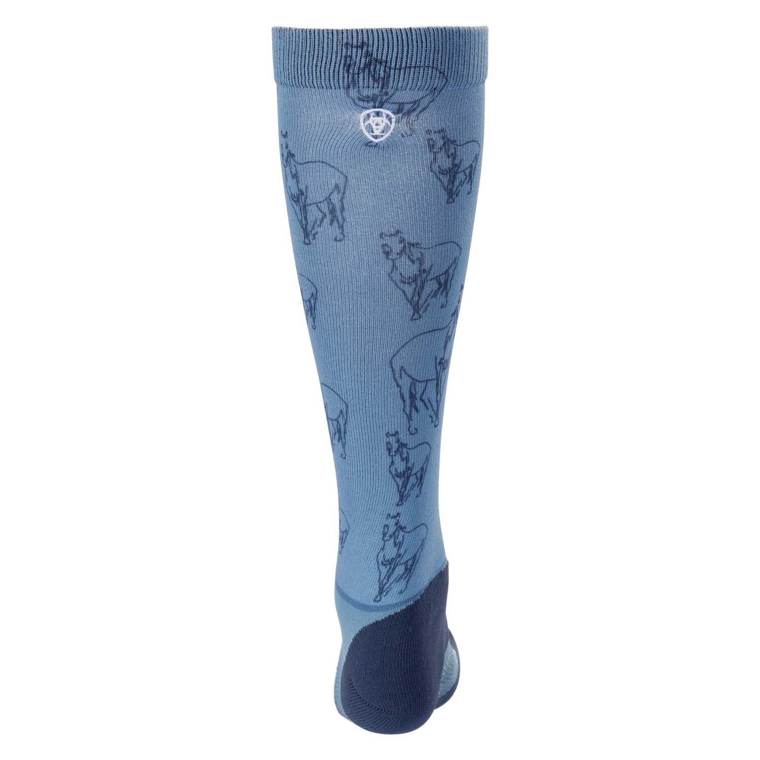 ARIAT Kniestrümpfe Slim Printed  - navy sketch horse - Einheitsgröße