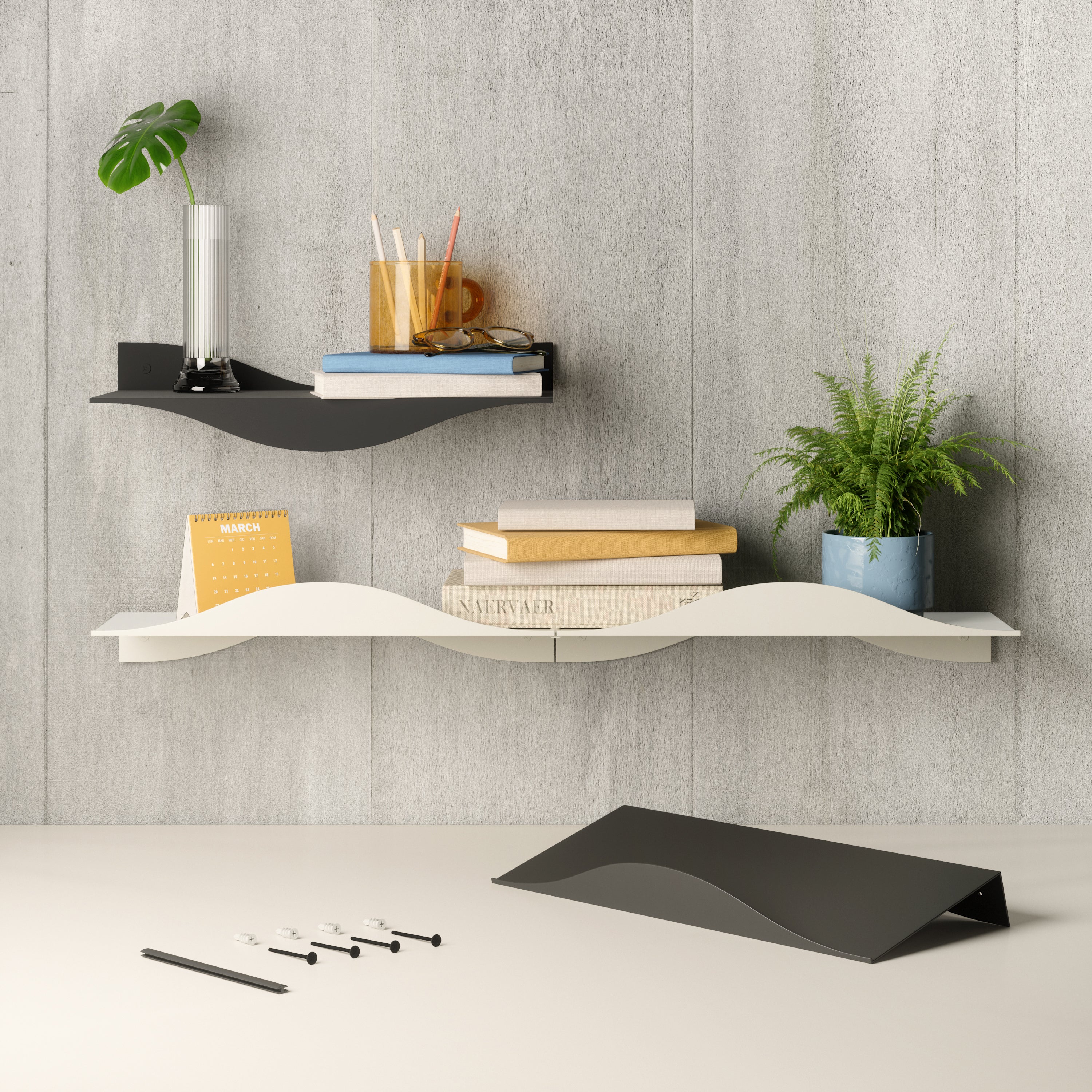 Umbra Surf Wandplank - Set van 2 - Zand