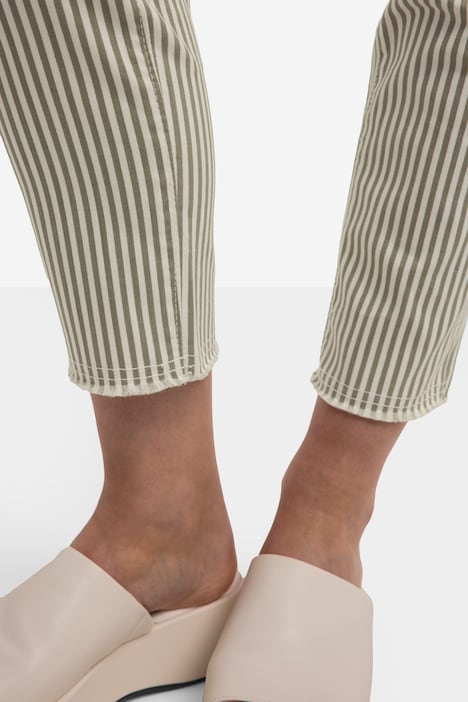 3/4-Streifenhose, Jeggings, 4-Pocket, Elastikbund, mit recycelten Materialien