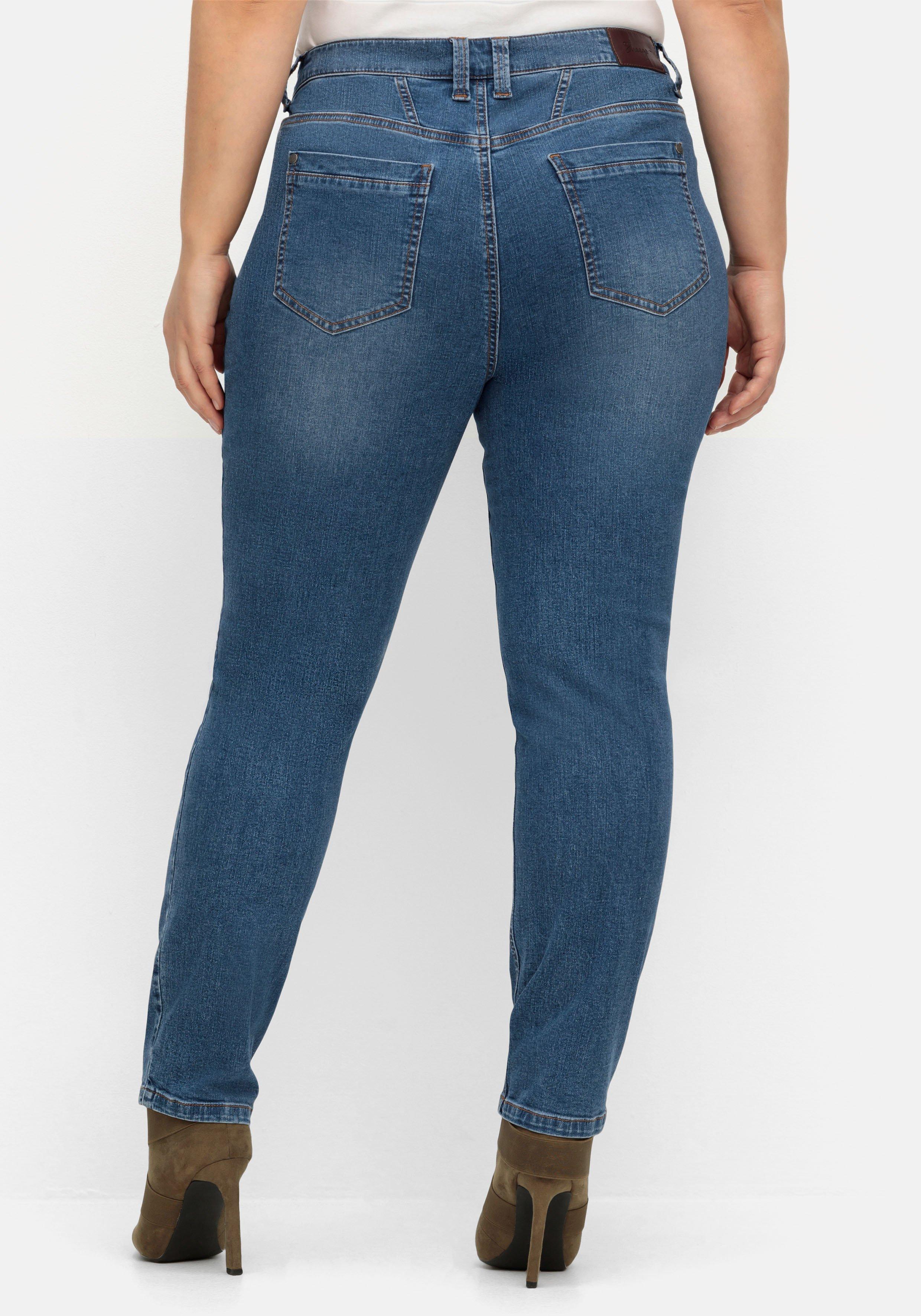 Schmale Jeans in Curvy-Schnitt PIA, in 5-Pocket-Form