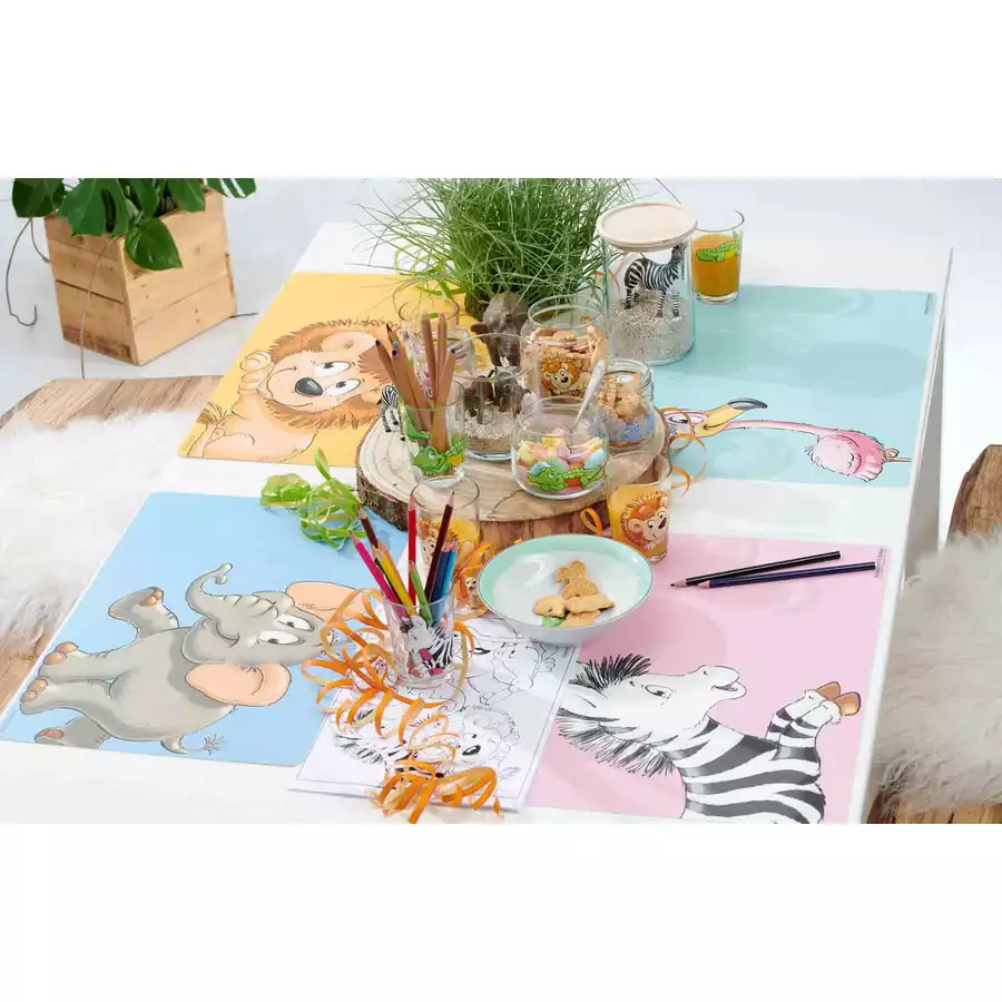 Ritzenhoff & Breker GmbH & Co. KG Geschirr-Set mit Kinderbecher Happy Zoo Löwe 7er Set bunt
