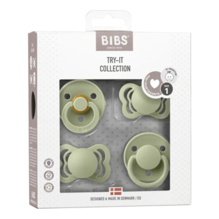 Bibs Coffret de tétines Try it collection | Vert amande
