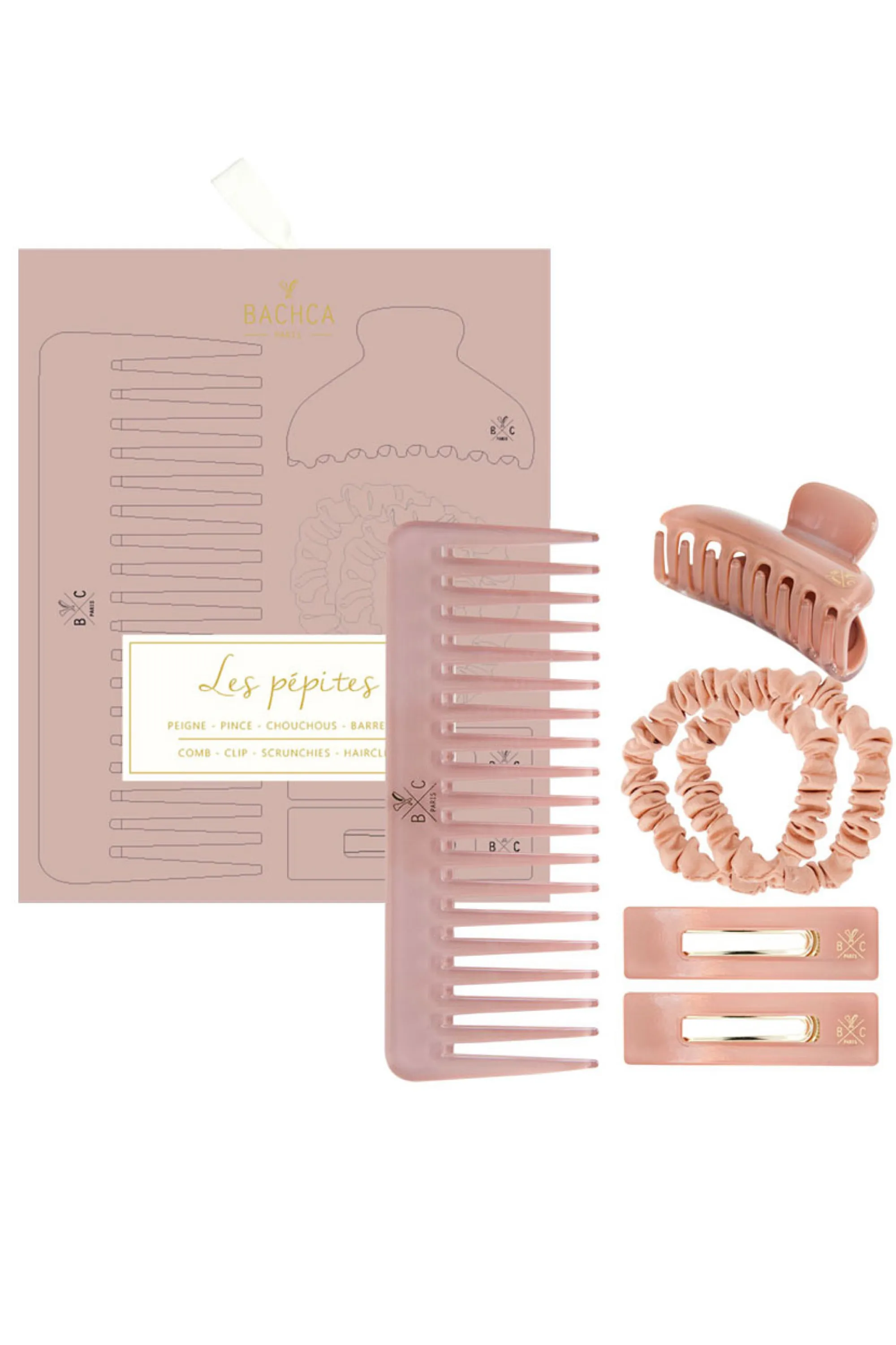 Bachca Coffret les indispensables cheveux Pépites Bois de rose-129 g