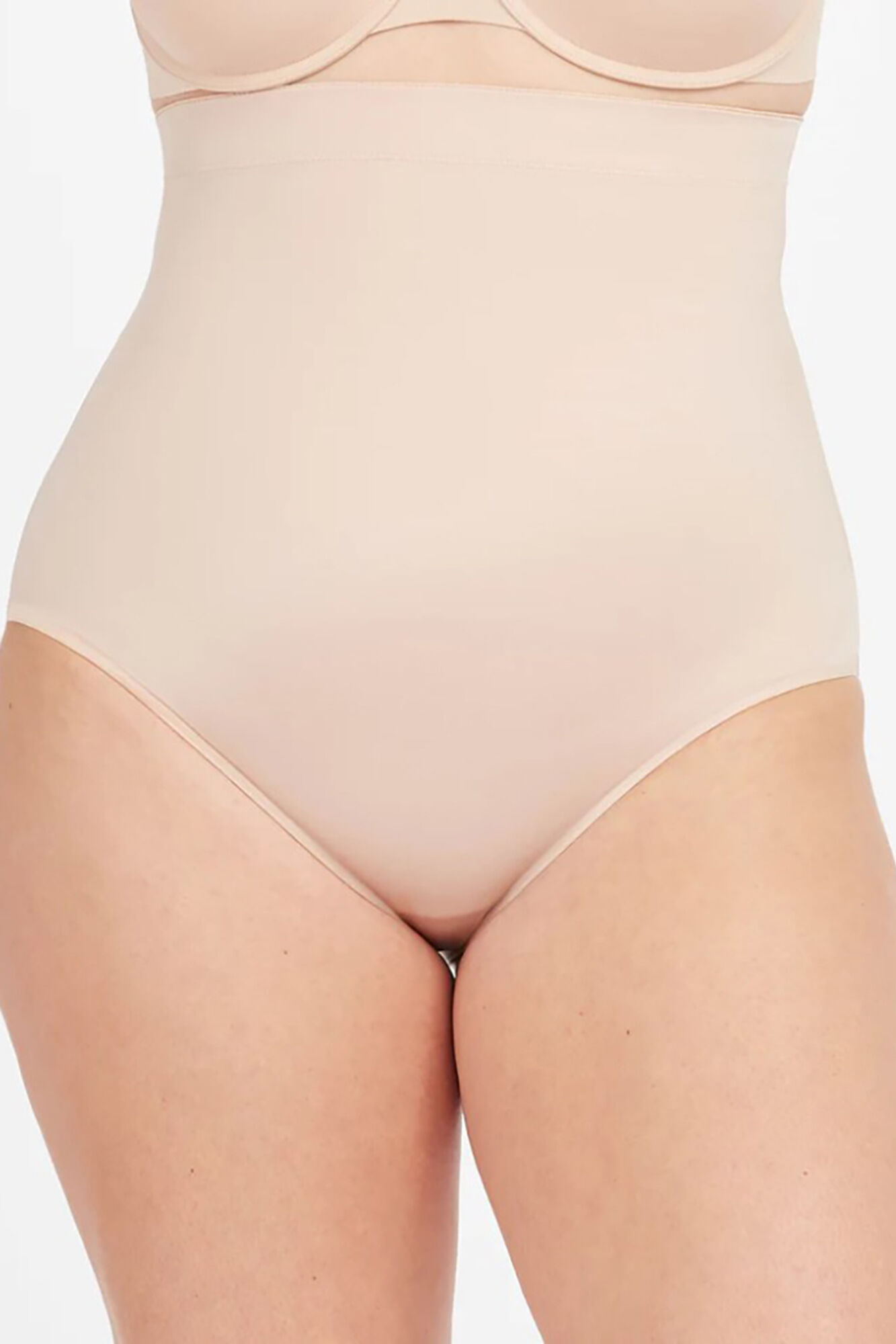Calcinha modeladora de cintura alta sem costura - nude