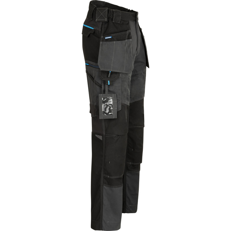 Portwest WX3 stretch werkbroek met holsterzakken + gratis kniestukken 50 grijs/zwart