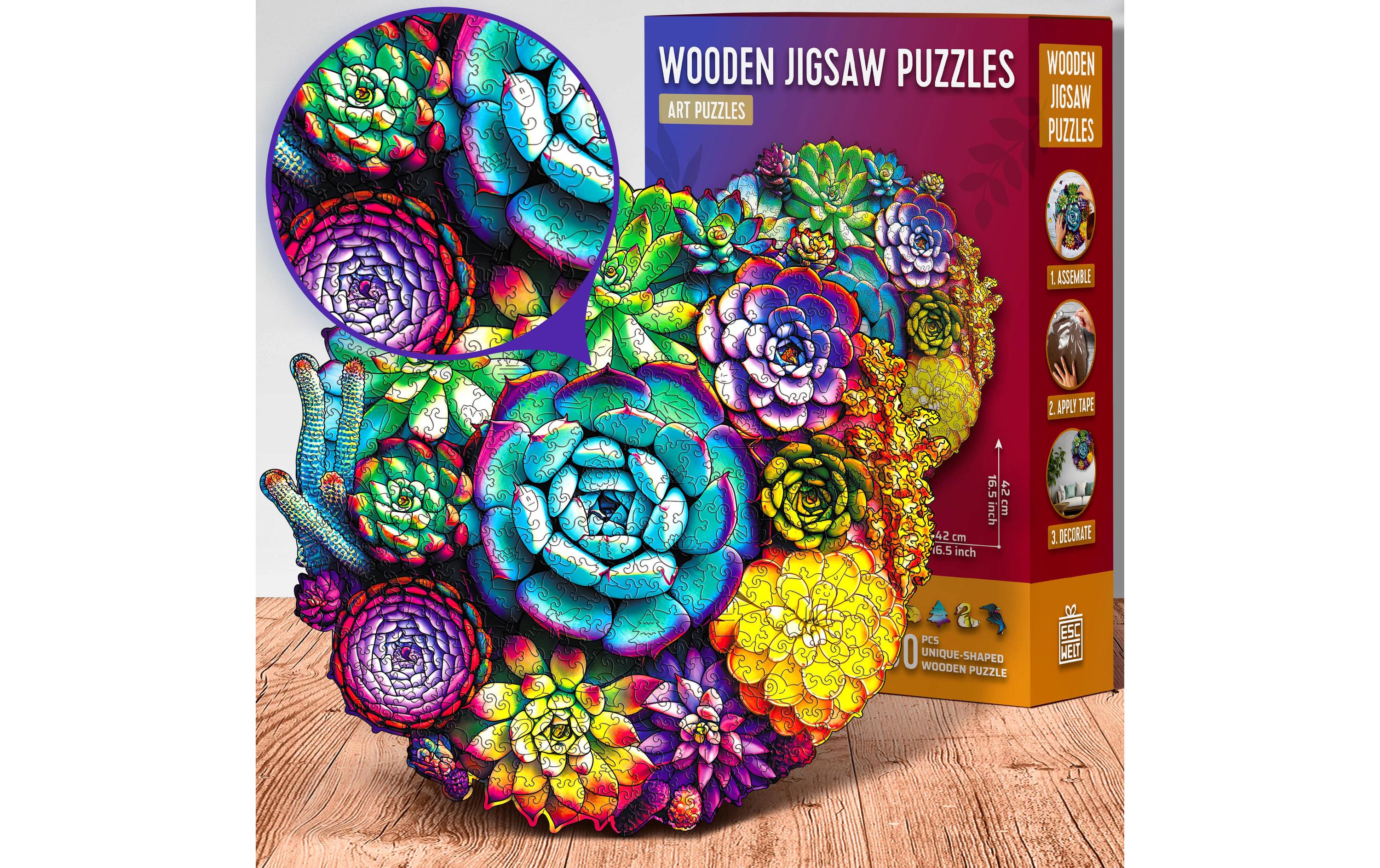 Holz-Puzzle SukkulentenPuzzle mit 200 Teilen