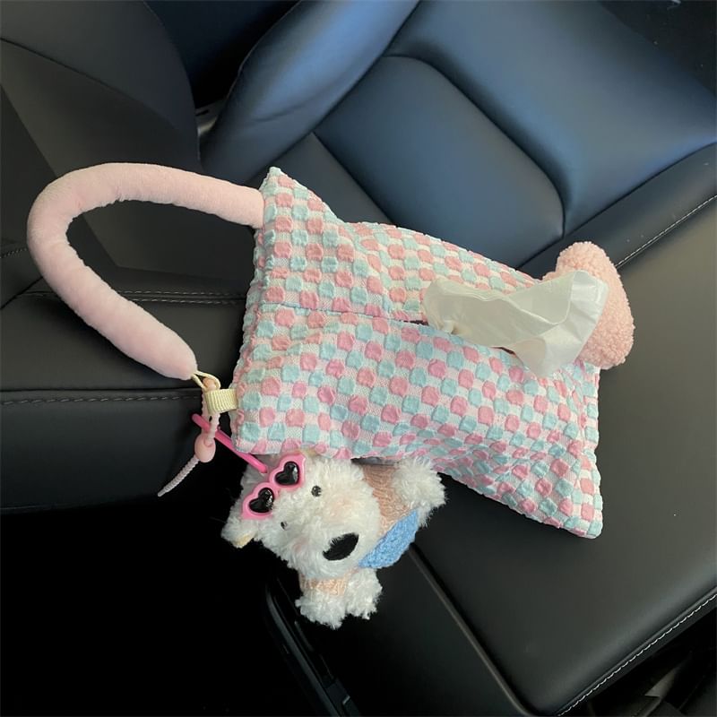 Olsin - Gedessineerde stoffen auto hangende tissuehoes / broche / set (verschillende ontwerpen)