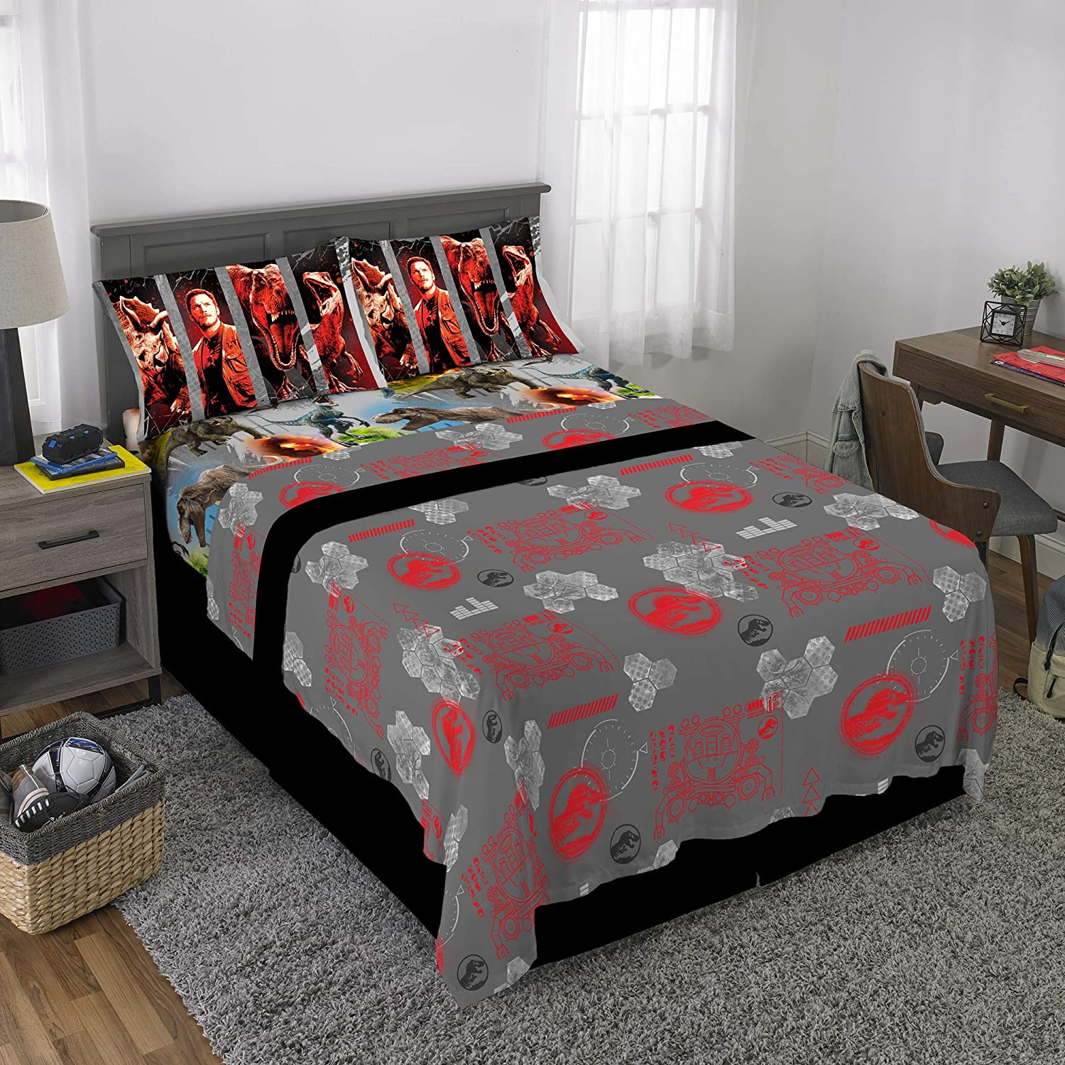 Twin Super Mario 3-Piece Bed Sheet Set.1 Flat Sheet 1 Fitted Sheet 1 Pillow Cases