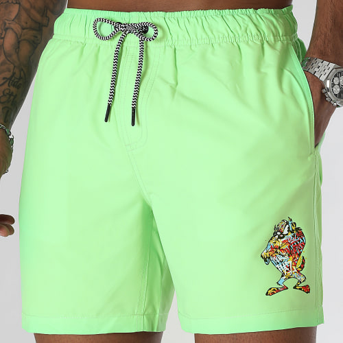 Short De Bain Taz Graff Vert Fluo