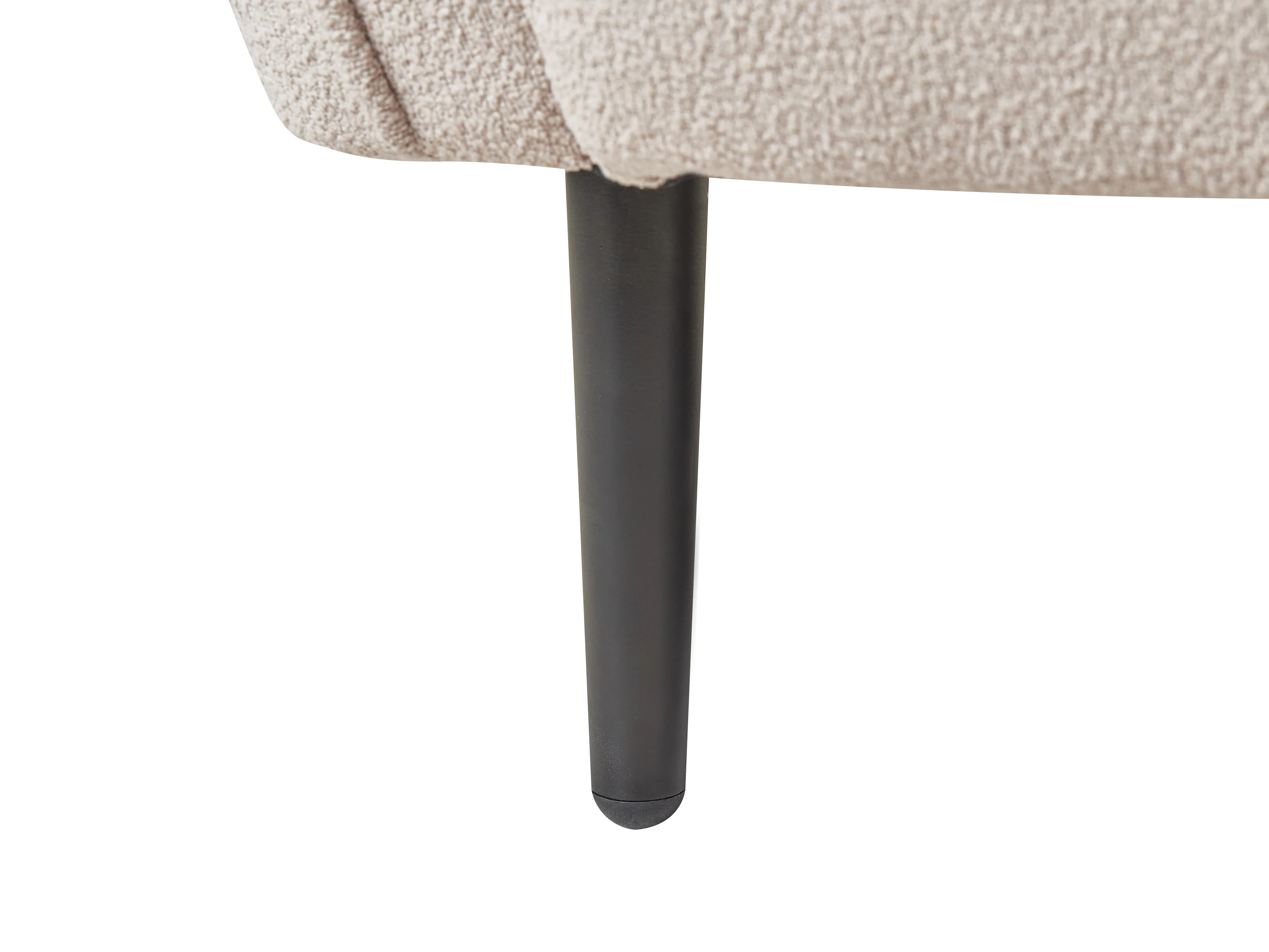 Linkszijdige chaise longue CHEVANNES Bouclé Lichtbeige