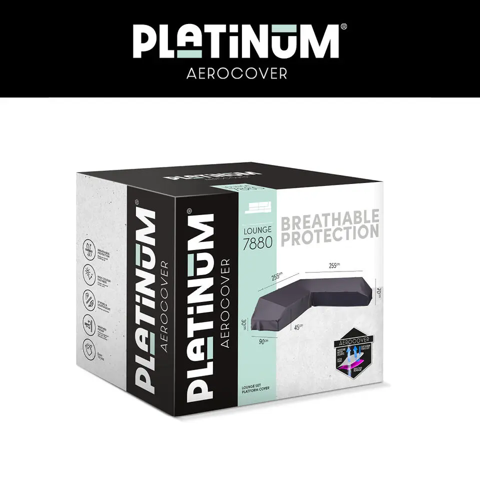 Platinum Aerocover platform loungesethoes 255x255 cm