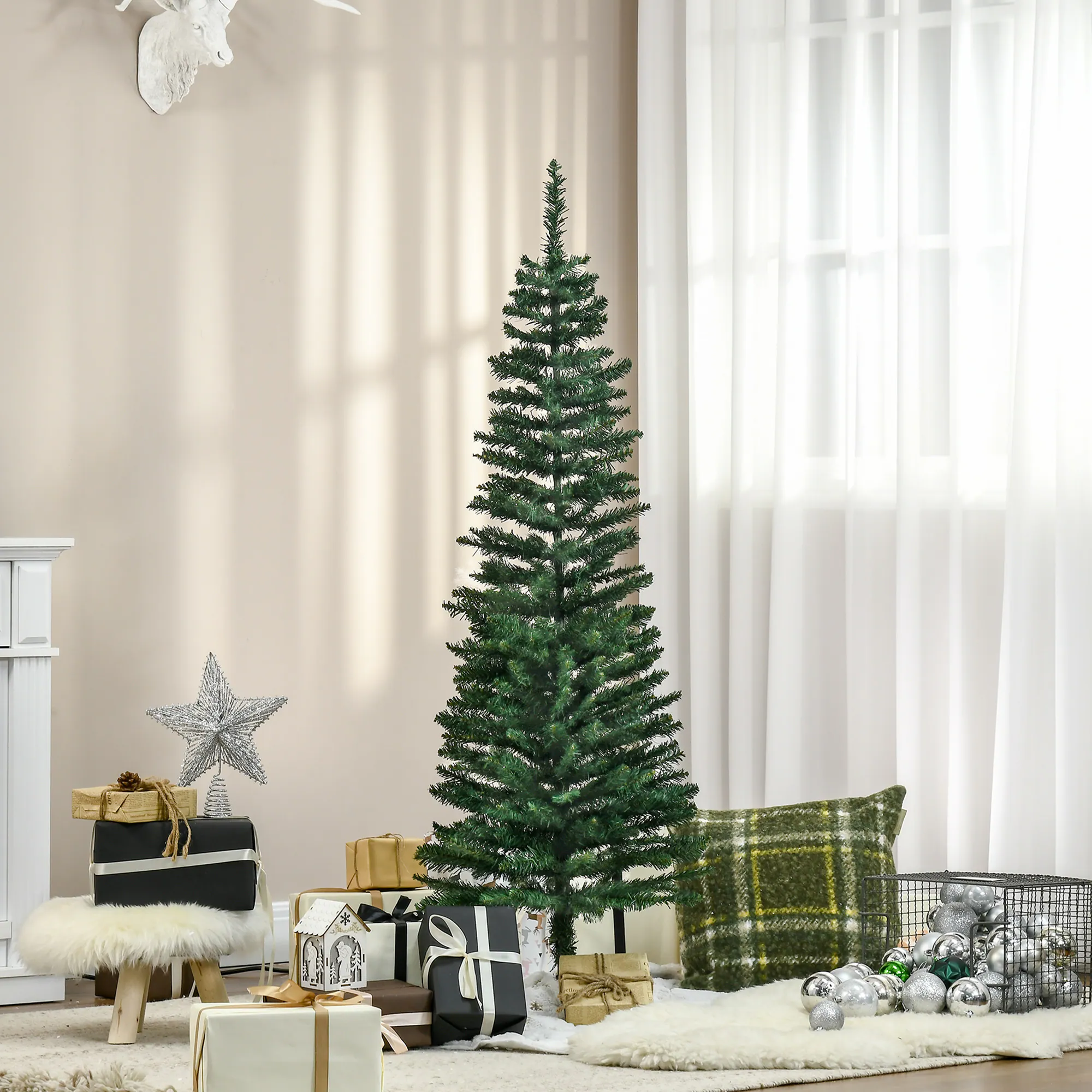 HOMCOM Künstlicher Tannenbaum grün 46 x 150 cm (ØxH)