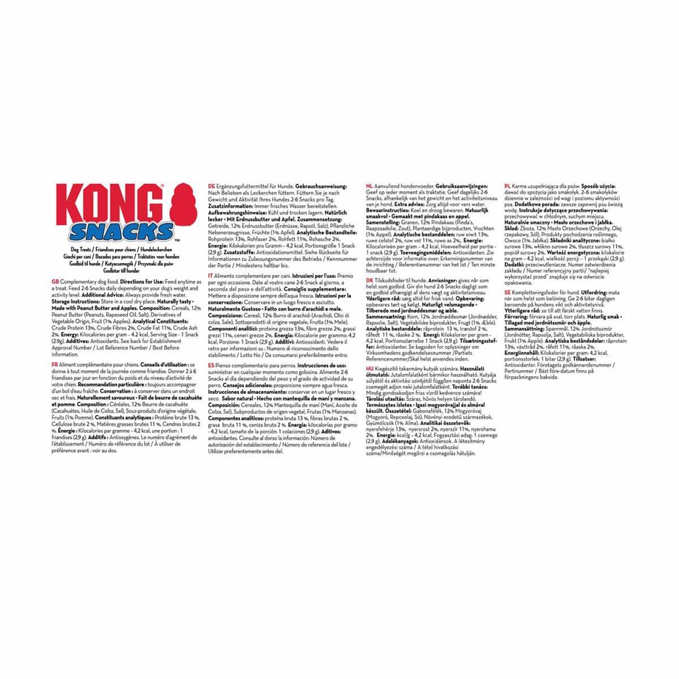 KONG -Snacks Peanut Butter S