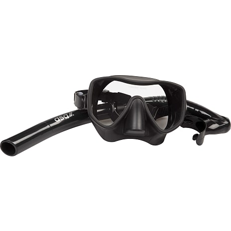 Dykkermaske og snorkel - sort