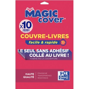 Couvre-livres elba magic cover pvc 9/100e 10 feuilles lisse  incolore