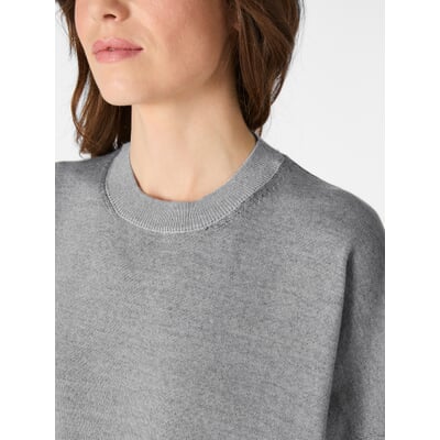 Damen-Strickpullover, Hellgrau