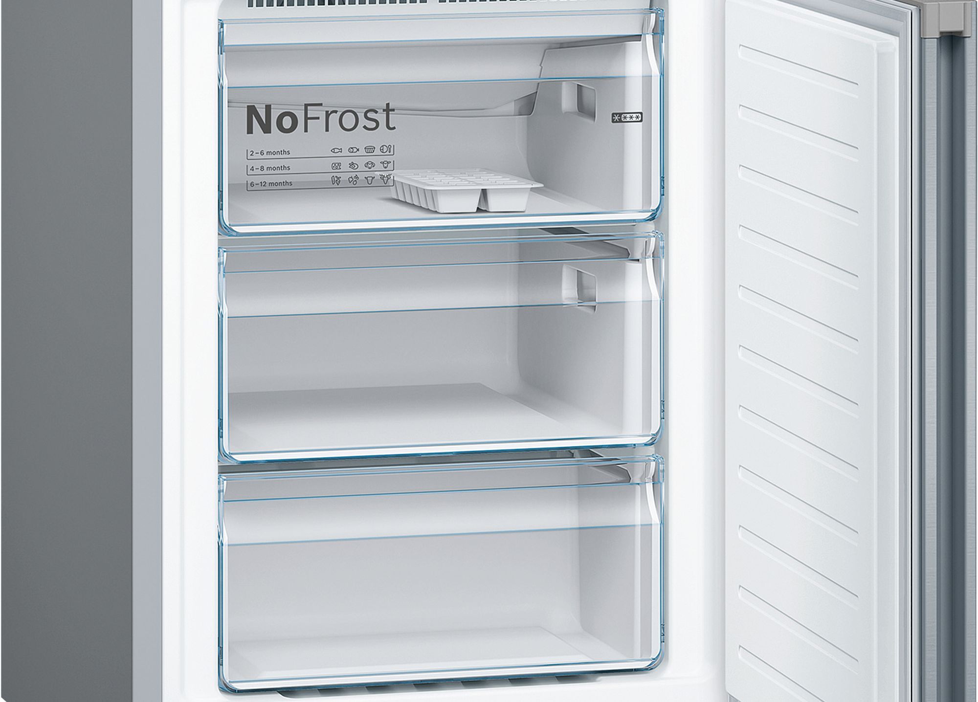 Refrigerador Combinado Independente Série 4 203 x 60 cm em Aço Inoxidável Resistente a Impressões Digitais KGN39VIDA