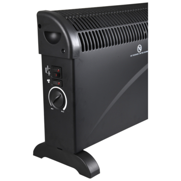 Convectorkachel 2000W Turbo Zwart