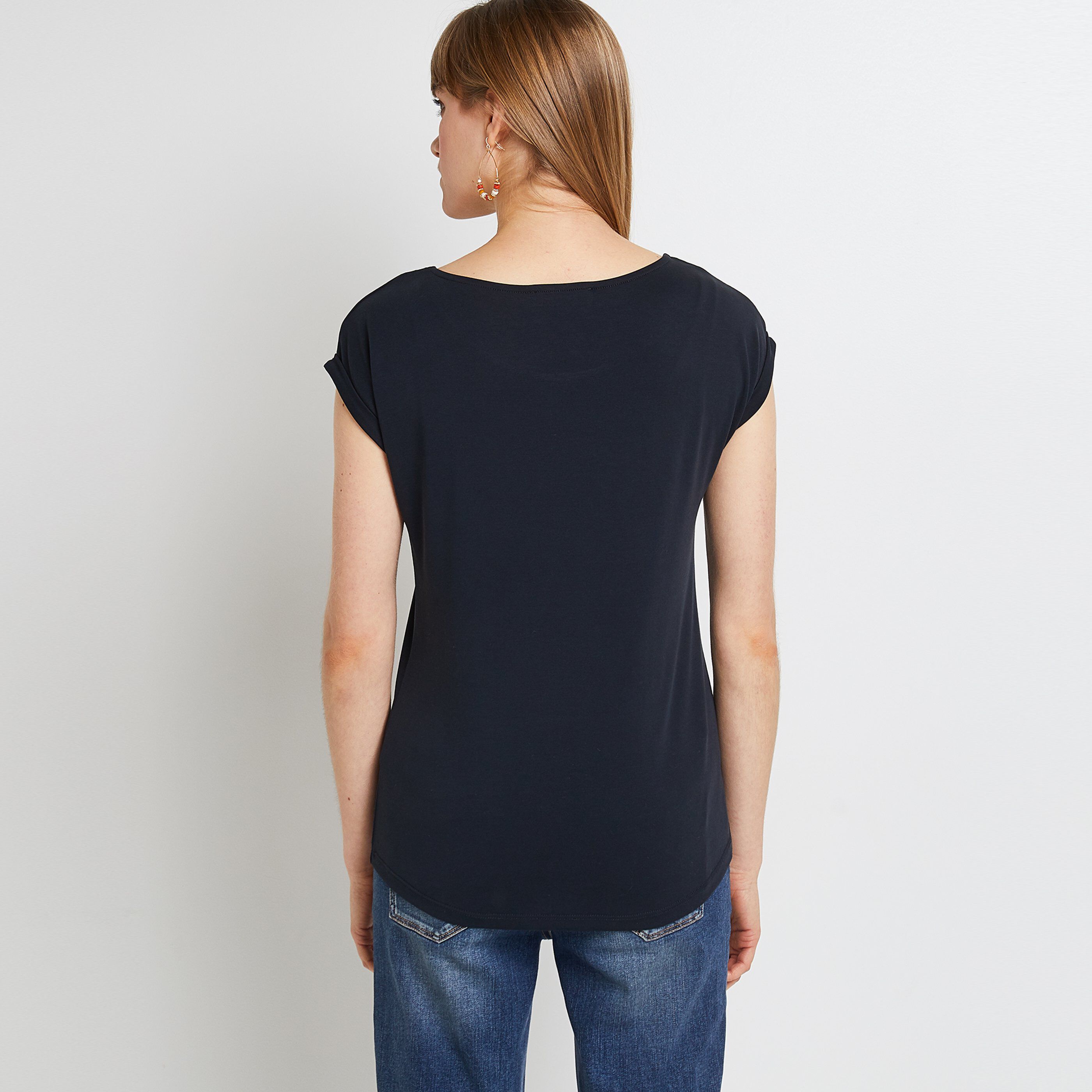 Tshirt brodé femme - GRIS FONCE