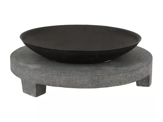 Brasero en fonte et granit Anneau 69.8 x 23.8 cm