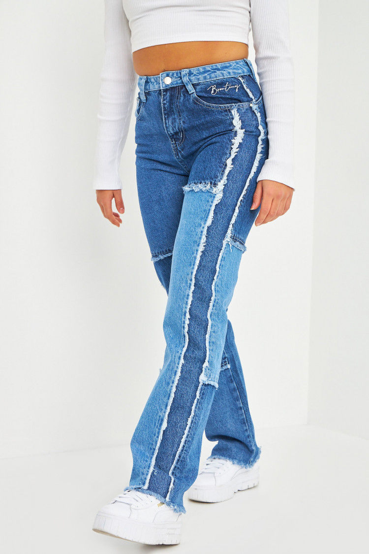 Jean Patchwork bleu Brentiny