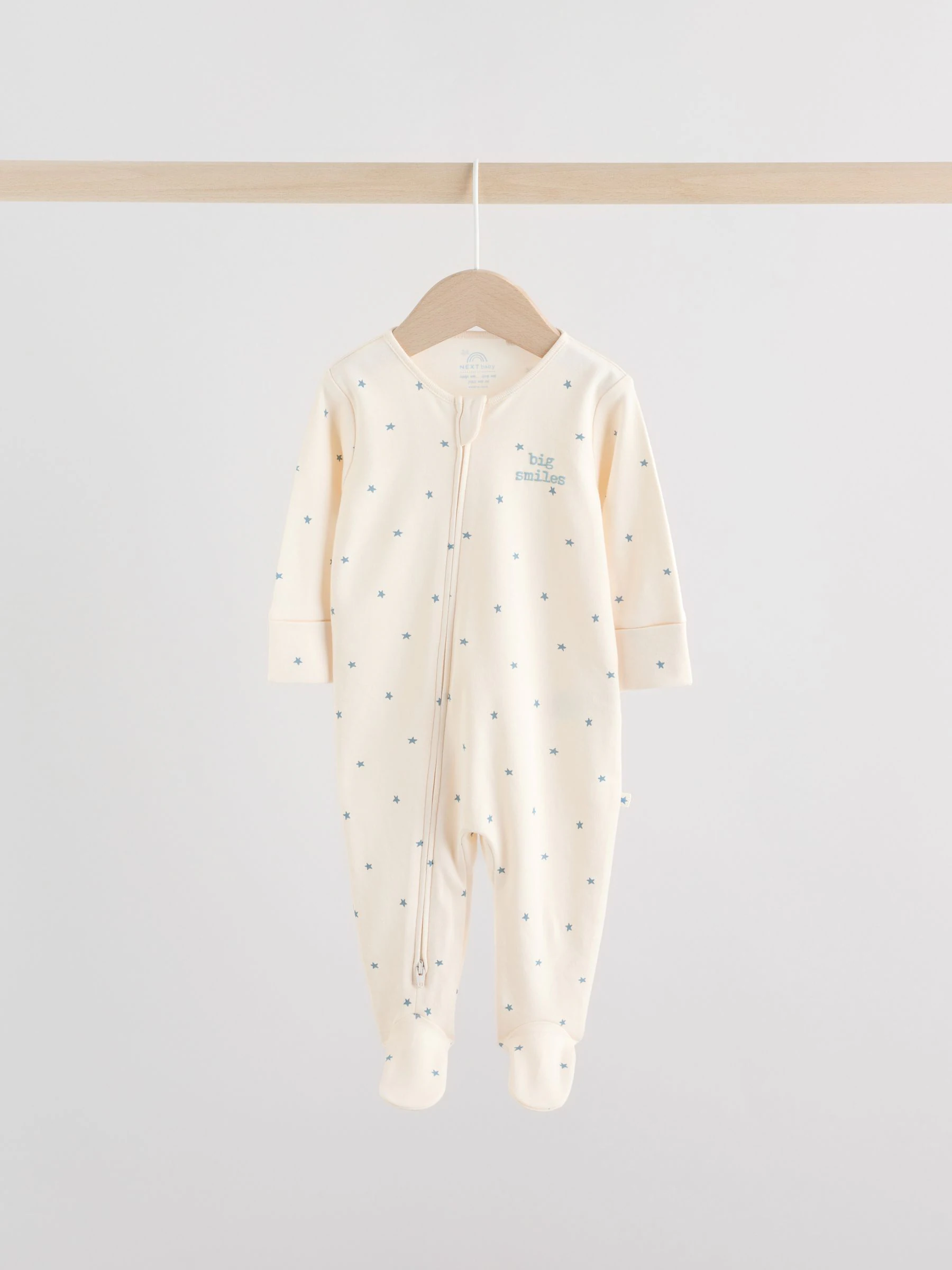 Blauw - Verpakking van 3 babypyjama's met tweewegrits (0-2jr)