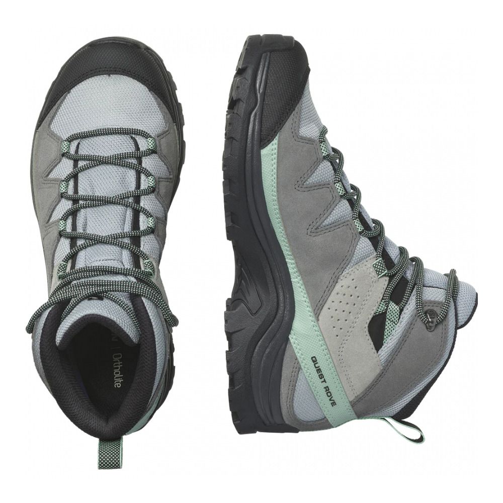 Salomon QUEST ROVE GTX - Chaussures trekking Femme quarry/quiet shade/black