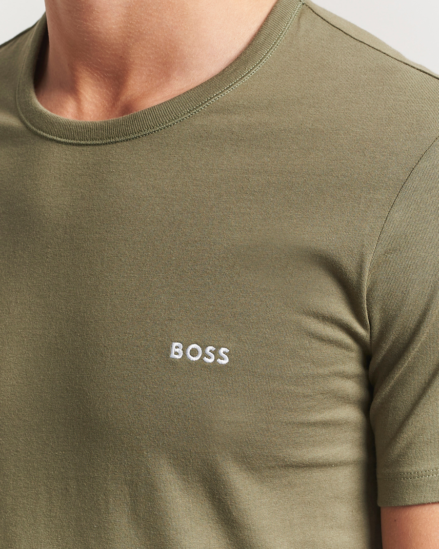 BOSS BLACK 3-Pack Crew Neck T-Shirt Grey/Green/Black